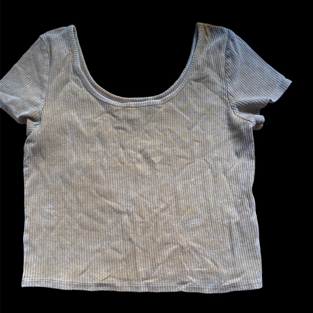 yellow scoop neck top